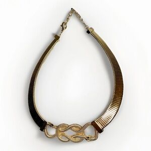Aldo Yellow Gold Infinity Snake Serpent Necklace Choker